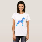 Blue Great Dane Triangulus T-Shirt (Vorne ganz)