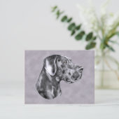 Blue Great Dane Uncut Event oder Party Einladung (Stehend Vorderseite)