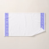 Blue Grecian Frieze Design Badhandtuch Set (Handtuch)