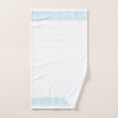 Blue Grecian Frieze Design Badhandtuch Set (Handtuch)