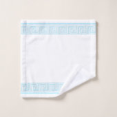 Blue Grecian Frieze Design Badhandtuch Set (Waschlappen)