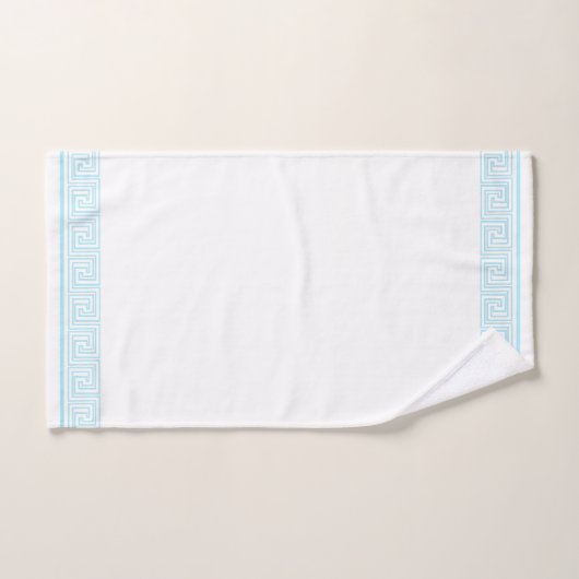 Blue Grecian Frieze Design Badhandtuch Set (Handtuch)