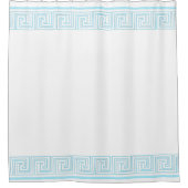 Blue Grecian Frieze Design Duschvorhang (Vorderseite)