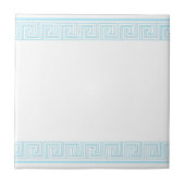 Blue Grecian Frieze Pattern Fliese (Vorderseite)