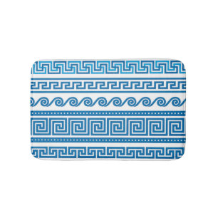 Blue Greece Key Bath Mat Badematte
