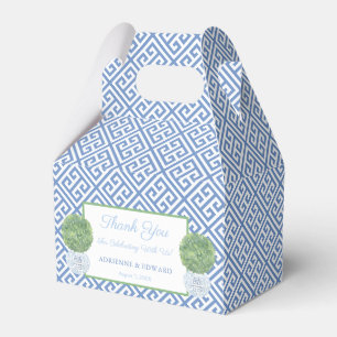 Blue Greece Key Boxwood Topiary Wedding Vielen Dan Geschenkschachtel