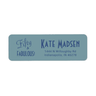 Blue Green 50 & FABULOUS Script Typografy Address
