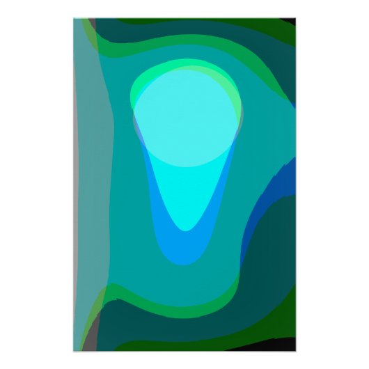 Blue Green 806 Abstrakt Poster (Vorderseite)