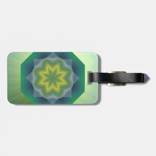 Blue Green Abstract Design Gepäckanhänger (Rückseite horizontal)