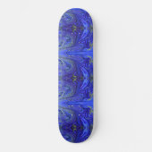 Blue Green Abstract Skateboard (Vorderseite)
