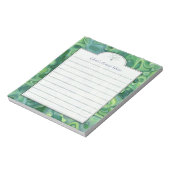 Blue Green Abstrakt Art Custom Idea List Notizblock (Rotiert)