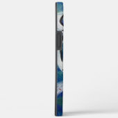 Blue Green Abstrakt Blume Phone Cases (Rückseite / Rechts)