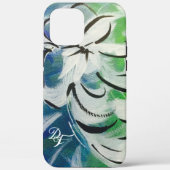 Blue Green Abstrakt Blume Phone Cases (Rückseite)