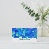Blue, Green Abstrakt Business Card Visitenkarte (Stehend Vorderseite)