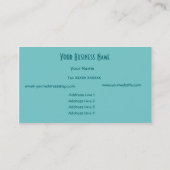 Blue, Green Abstrakt Business Card Visitenkarte (Rückseite)