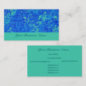 Blue, Green Abstrakt Business Card Visitenkarte (Vorne/Hinten)