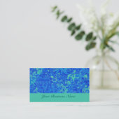 Blue, Green Abstrakt Business Card Visitenkarte (Stehend Vorderseite)