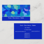 Blue, Green Abstrakt Business Card Visitenkarte (Vorne/Hinten)