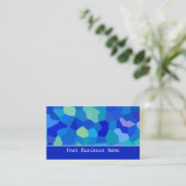 Blue, Green Abstrakt Business Card Visitenkarte (Stehend Vorderseite)