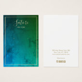 Blue Green Abstrakt Script Earring Display (Vorne & Hinten)