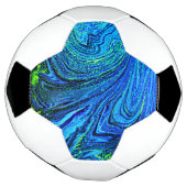 Blue Green Abstrakt Soccer Ball (Gedreht)