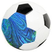 Blue Green Abstrakt Soccer Ball (Dreiviertel)