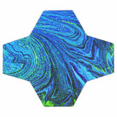 Blue Green Abstrakt Soccer Ball (Flach)