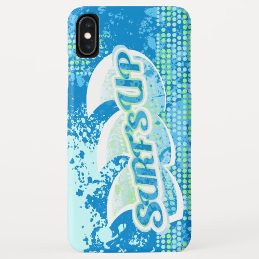 Blue Green abstrakt surf's up case (Rückseite)
