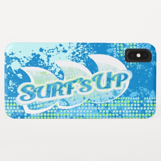 Blue Green abstrakt surf's up case (Rückseite (Horizontal))