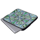 blue green accents laptopschutzhülle (Vorne Knopf)