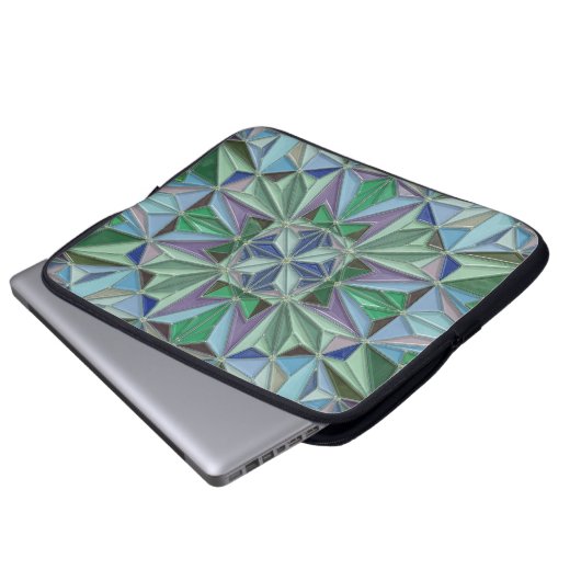 blue green accents laptopschutzhülle (Vorne Knopf)