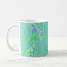 Blue Green Amoeba Wave Kaffeetasse
