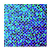 Blue Green and Black Mosaic Squares - Schöne, schö Fliese (Vorderseite)