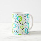 blue green and black rings and circles on white kaffeetasse (VorderseiteRechts)