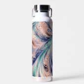  blue, green, and peach marbling trinkflasche (Vorne)