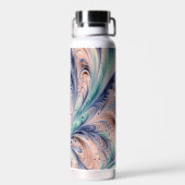  blue, green, and peach marbling trinkflasche (Rückseite)