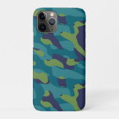 Blue Green and Teal Camo Abstract Case-Mate iPhone Hülle (Rückseite)