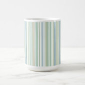 Blue Green and white stripes Kaffeetasse (Mittel)