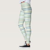 Blue Green and white stripes Leggings (Links)