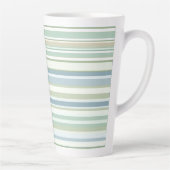 Blue Green and white stripes Milchtasse (Rechts)