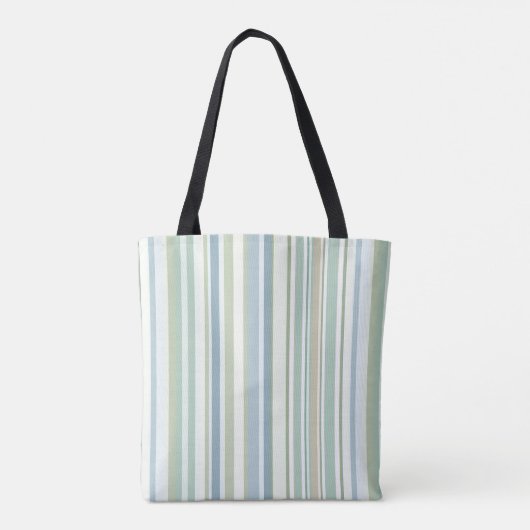 Blue Green and white stripes Tasche (Rückseite)