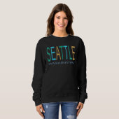 Blue Green and Yellow Seattle Sweatshirt (Vorne ganz)