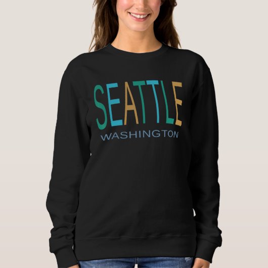 Blue Green and Yellow Seattle Sweatshirt (Vorderseite)