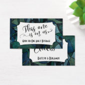 Blue, green Aquamarin Abstrakt Art Drink Ticket (Schreibtisch)