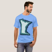 Blue Green Aquamarin Minnesota T-Shirt (Vorne ganz)