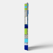 Blue Green Art Deco Hartglas Case-Mate iPhone Hülle (Rückseite / Rechts)