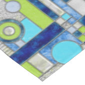 Blue Green Art Deco Hartglas Tischdecke (Schrägansicht)