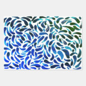 Blue Green Art Themed Painting Party Boy Birthday Geschenkpapier Set (Vorderseite)