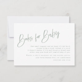 Blue/Green Baby Duschbücher für Baby Card