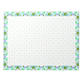 Blue Green Back to School Dot Grid BuJo Planner Notizblock